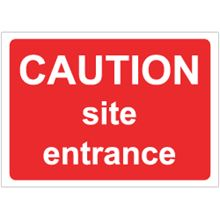 Caution Site Entrance Sign - 1050 x 7050mm SN8263