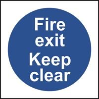 Fire Exit Keep Clear - 300x300mm - RPVC SK11515