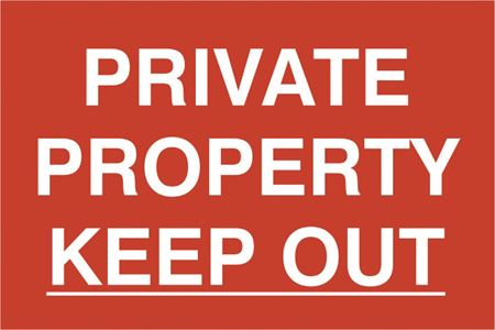 Private Property Keep Out - 300x200mm - PVC SK1652