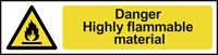 Danger Highly Flammable Material - 200x50mm - PVC SK5105