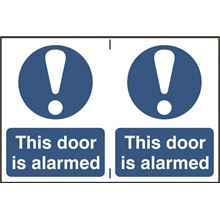 This Door is Alarmed - 300x200mm - 2 per Sheet - 300x200mm - Pvc SK0355