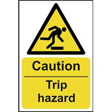 Caution trip hazard - 600x450mm - RPVC SK11517