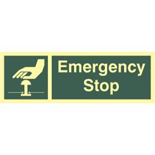 Emergency Stop - 300x100mm - Photoluminescent SK12421