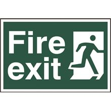 Fire Exit Sign - Right - 300x200mm - PVC SK1507