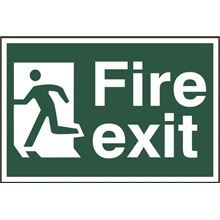 Fire Exit Sign - Left -  300x200mm - PVC SK1508