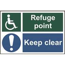 Refuge Point Keep Clear - 300x200mm - PVC SK1537