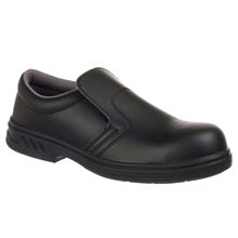 Black Breathable Microfibre Slip-On Safety Shoe S1 SRC styles may vary VF4736