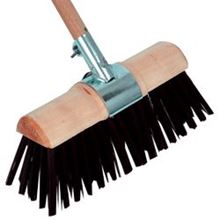 Poly Scavenger Broom with Metal Clamp & Handle - 13" BR0149