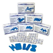 Blue Waterproof Plasters - 75mm x 25mm 100 per Box FA3552