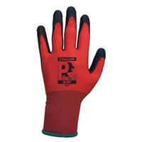 Blk/Red PU Coated Gloves GL0088