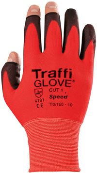 TRAFFIGLOVE 'Speed' 3-Digit PU-Coated Glove - Cut Level 1 GL4384