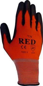 Red PU Coated Nylon Gloves GL9972