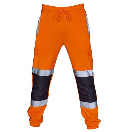 Hi Vis Orange 2 Tone Jogging Bottoms HV0011