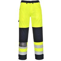 Portwest FR62 Hi-Vis Multi-Norm Trousers Yellow/Navy HV0102