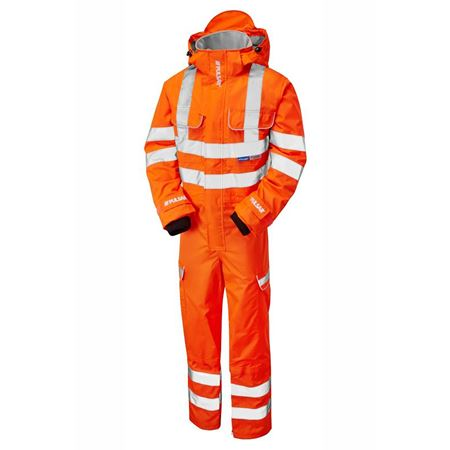 Pulsar Waterproof Hi Vis Unlined Coverall Orange HV0122