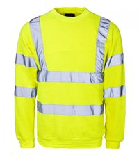 Hi Vis Crew Neck Sweatshirt Yellow HV7239