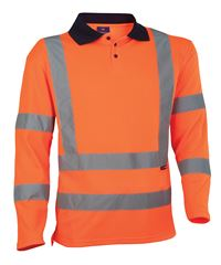 Class 3 Long Sleeved Hi-Vis Polo Shirt  HV7324