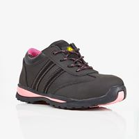 Ladies Black/Pink Lightweight Safety Trainer S1P SRC BF21 SF4747