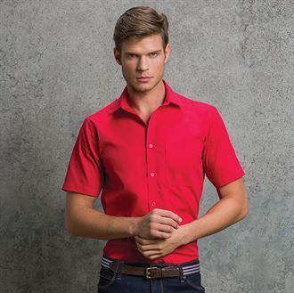 Mens Poplin Short Sleeve Shirt SH0111