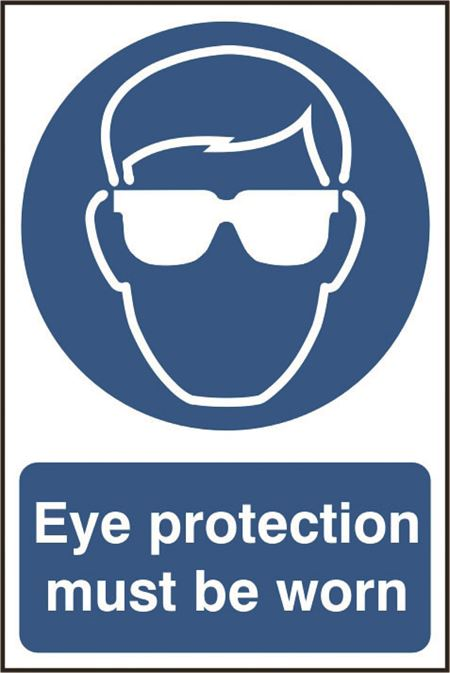 Eye Protection Must Be Worn Sign - 200x300mm - PVC SK0007