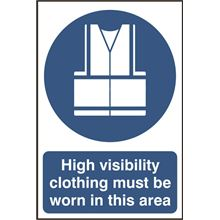 High Visibility Jackets Must Worn Sign - 200x300mm - PVC SK0022