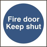 Fire Door Keep Shut - 10 per pack - 70x70mm - PVC SK0172P10