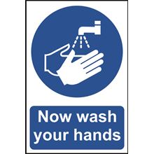 Now Wash Your Hands - 200x300mm - PVC SK0403