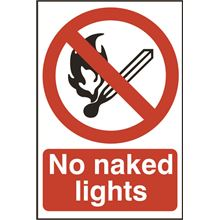 No Naked Lights - 200x300mm - PVC SK0557