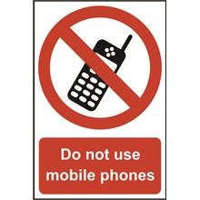 Do Not Use Mobile Phones - 200x300mm - PVC SK0617