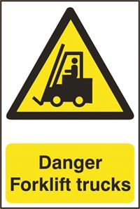 Danger Forklift Truck Sign - 200x300mm - PVC SK0954