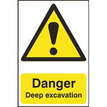 Danger Deep Excavation - 200x300mm - PVC SK1110