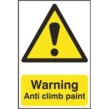Warning Anti Climb Paint - 200x300mm - PVC SK1113