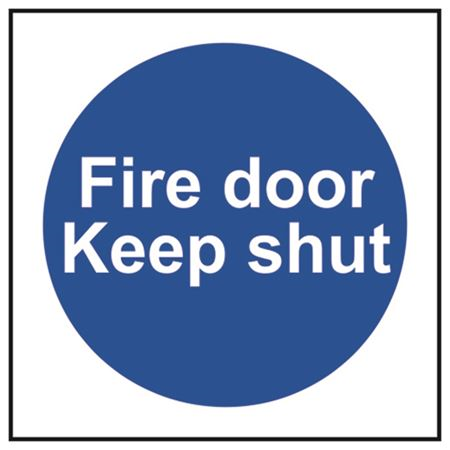 Fire door Keep shut - 100x100mm - SAV SK11324