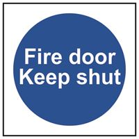 Fire door Keep shut - 100x100mm - RPVC SK11325