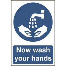Wash Your Hands Sign - 200x300mm - SAV FT20 SK11482