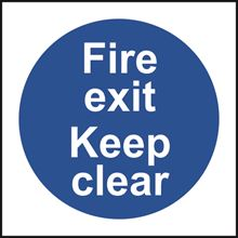 Fire Exit Keep Clear - 150x150mm - RPVC SK11511