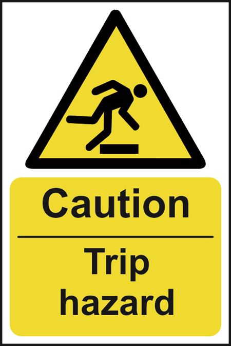 Caution trip hazard - 600x450mm - RPVC SK11517