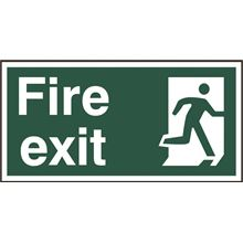 Fire exit - Man right - 400x200mm - RPVC SK12131