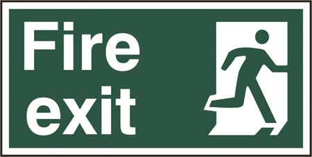 Fire exit - Man right - 400x200mm - RPVC SK12131