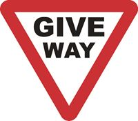 Give Way' - without channel - 600mm triangular - Dibond SK13066-1