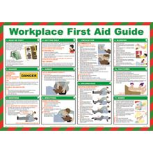 Workplace First Aid Guide - Safety Poster - 590x420mm - Laminated SK13223