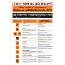 CoSHH - Safety Poster - 400x600mm - RPVC SK13366