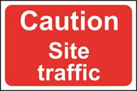 Caution Site traffic - 600x400mm - FMX SK13924