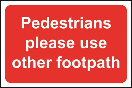 Pedestrians please use other footprint - 600x400mm - RPVC SK13939