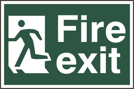 Fire Exit Sign - Left -  300x200mm - PVC SK1508