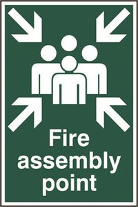 Fire Assembly Point Sign - 200x300mm - PVC SK1541