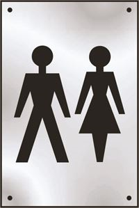 Unisex Toilet - Symbol Only - 100x150mm -  PSS SK2473-5