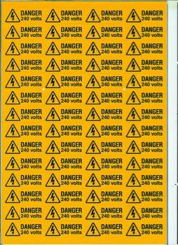 Danger - 240 Volts - 56 per Sheet - 49x20mm - SAV SK3001