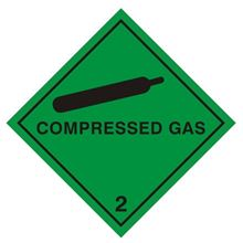 Compressed Gas 2 Label - SAV - 300x300mm SN1228