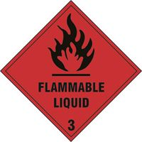 Flammable Liquid 3 Label - 300x300mm - SAV SN1231